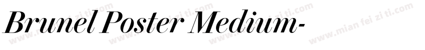Brunel Poster Medium字体转换